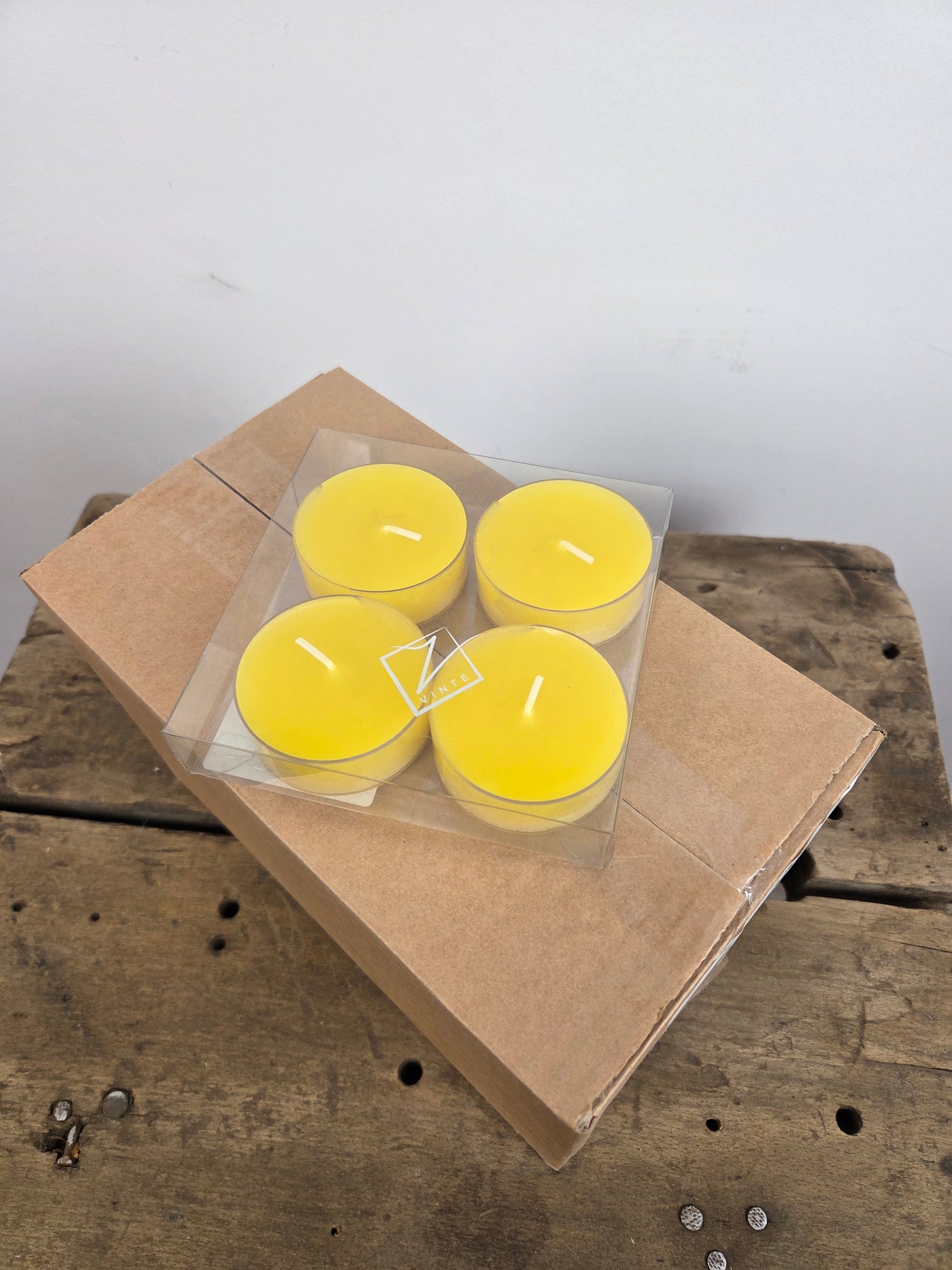 Store Telys | Citron gul
