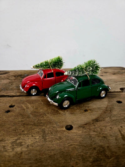 Julebil med Juletræ på taget