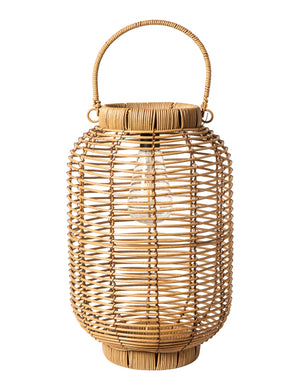 Solcellelanterne i felt design | Lysebrun, H35
