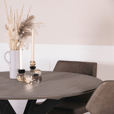 Rundt Spisebord i Massiv Eg | Model Boston På Opus Base