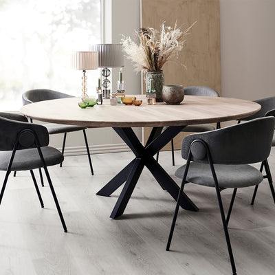 Rundt Spisebord i Massiv Eg | Model Boston På Opus Base