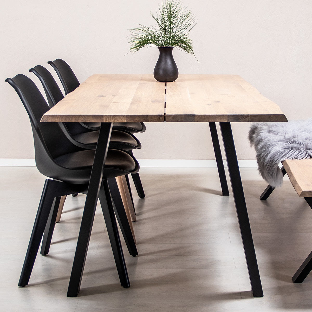Plankebord af Egetræ | 120-295 cm | Kabeltromlen.dk