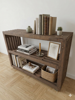 Tralle Reol | Brunbejdset