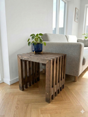 Skammel af Traller | Brunbejdset