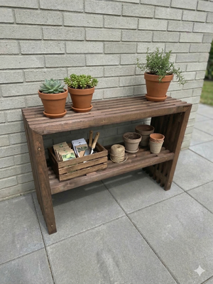 Plantebord af Traller | Brunbejdset