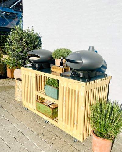 Luksus Grillbord med Dobbelt Gasflaskeskjuler