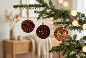 Julekugle, Sæt af 3 | 8 cm, Choko