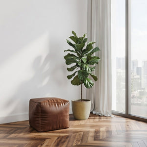 Læderpuf | Tazi kvadratisk