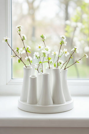 Dekovase | Rund Hvid