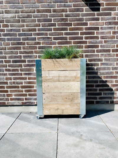 Blomsterkasse af Genbrugstræ | 66 cm