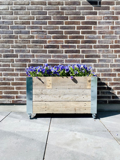 Blomsterkasse af Genbrugstræ | 86 cm